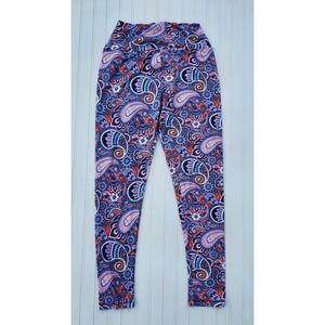 Simply Southern Women's Paisley Boho Leggings Pink Purple Size Small Extra Small